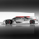 Early color rendering of the side profile showing the DPi-V.R’s window graphics and tweaks to the side. Image credit: Cadillac.